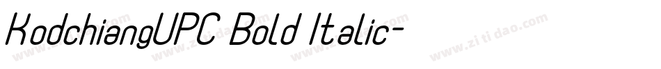 KodchiangUPC Bold Italic字体转换